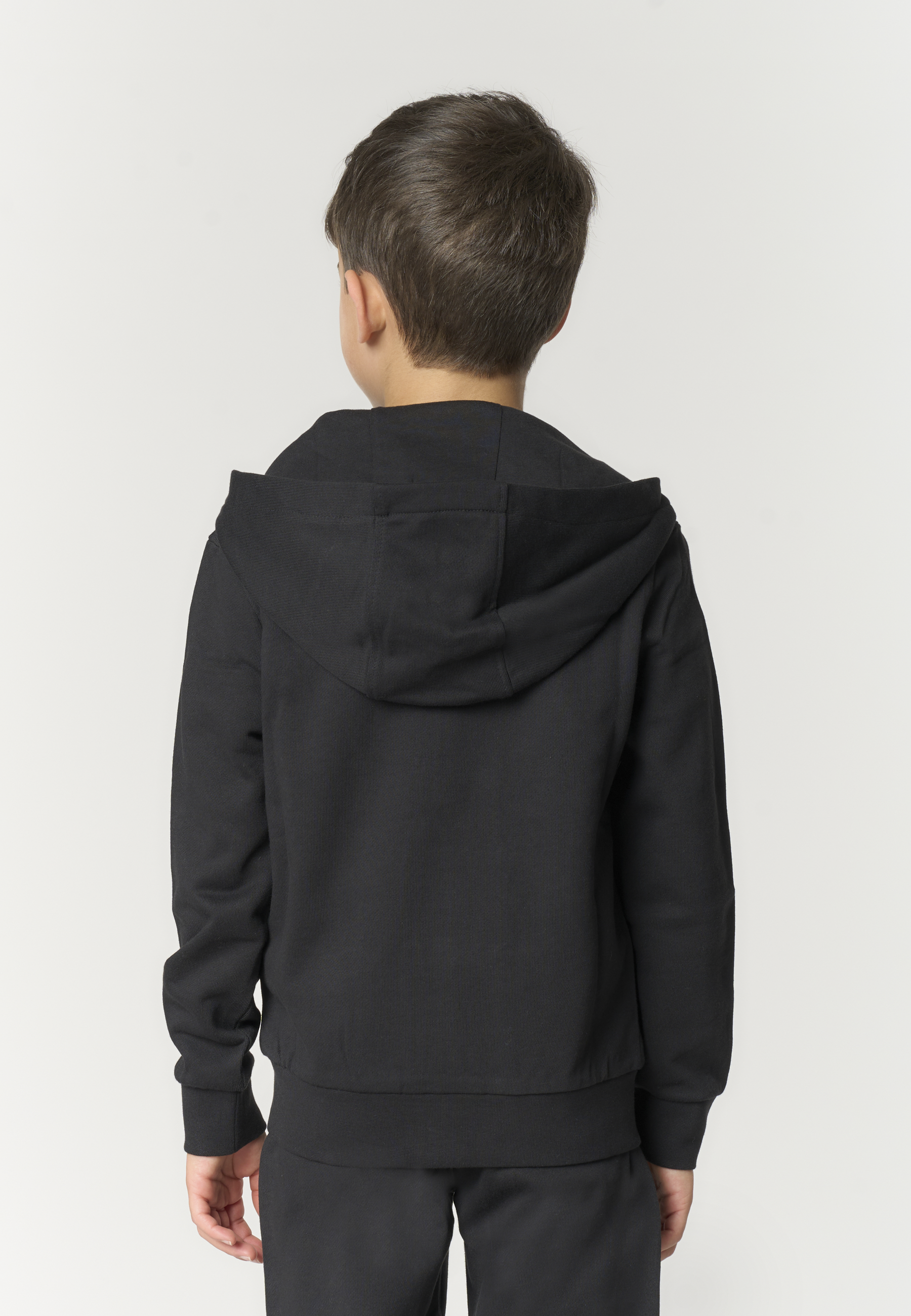 Felpa da bambino con chiusura full zip e cappuccio