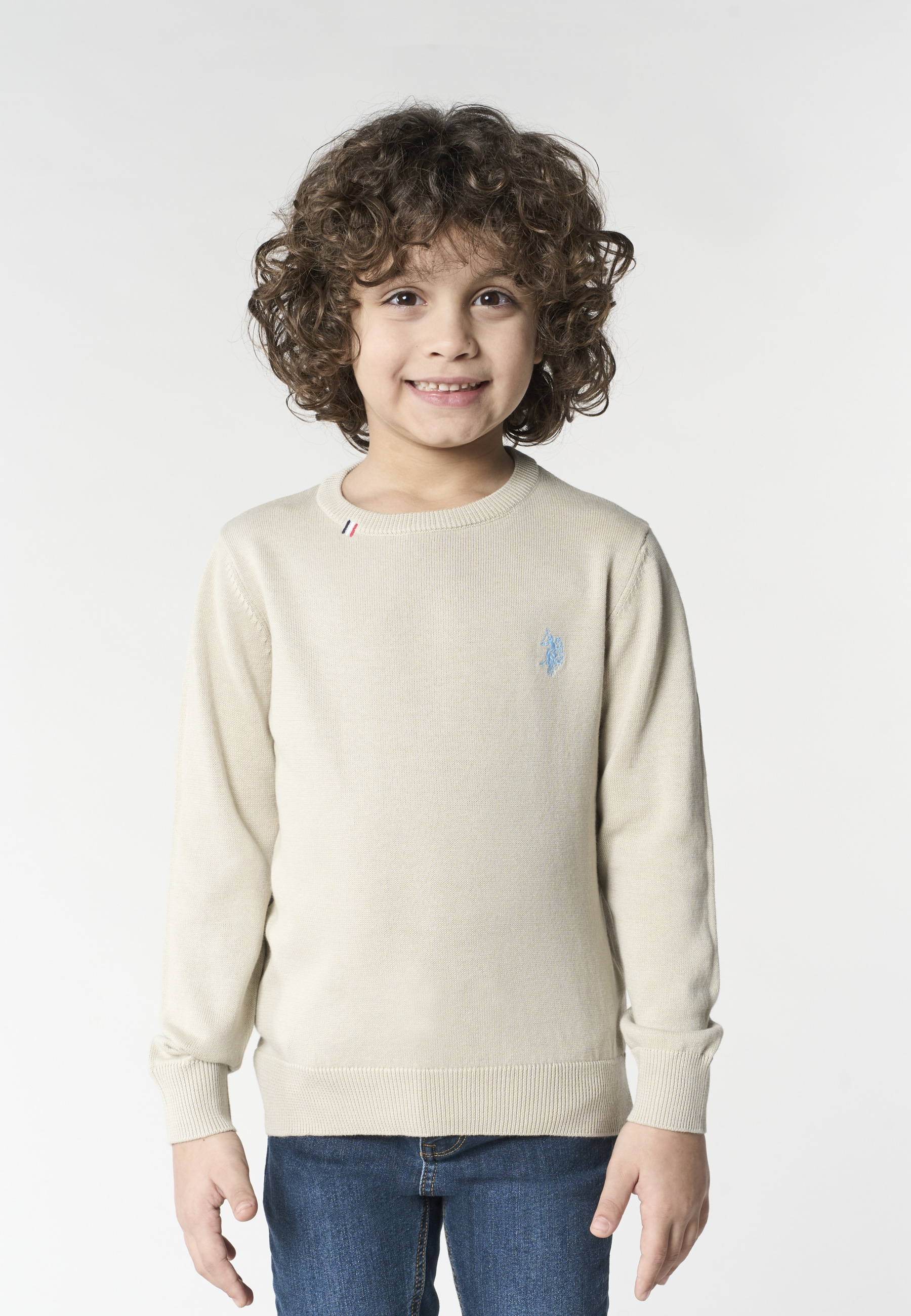 Maglia girocollo da bambino in cotone