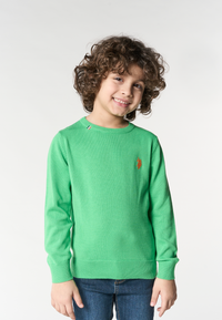 Maglia girocollo da bambino in cotone