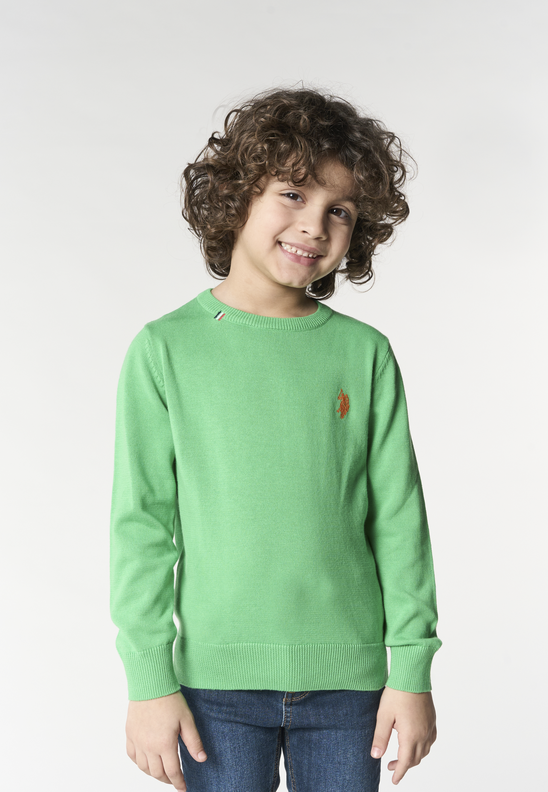 Maglia girocollo da bambino in cotone