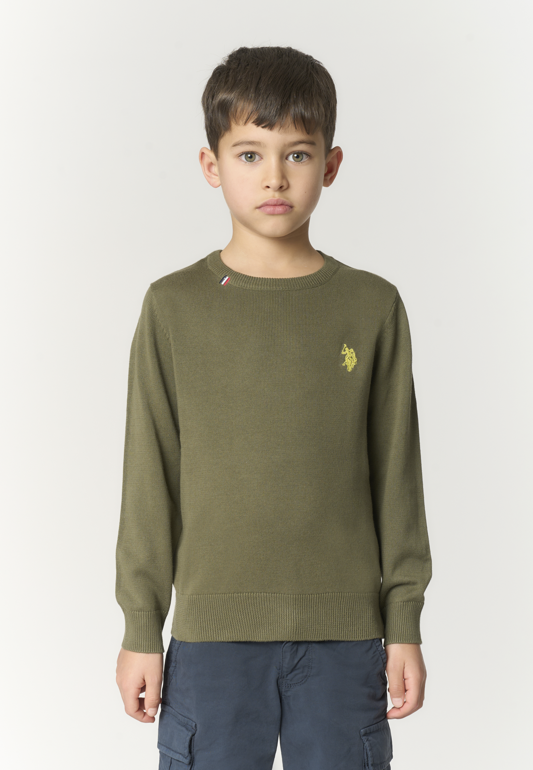 Maglia girocollo da bambino in cotone