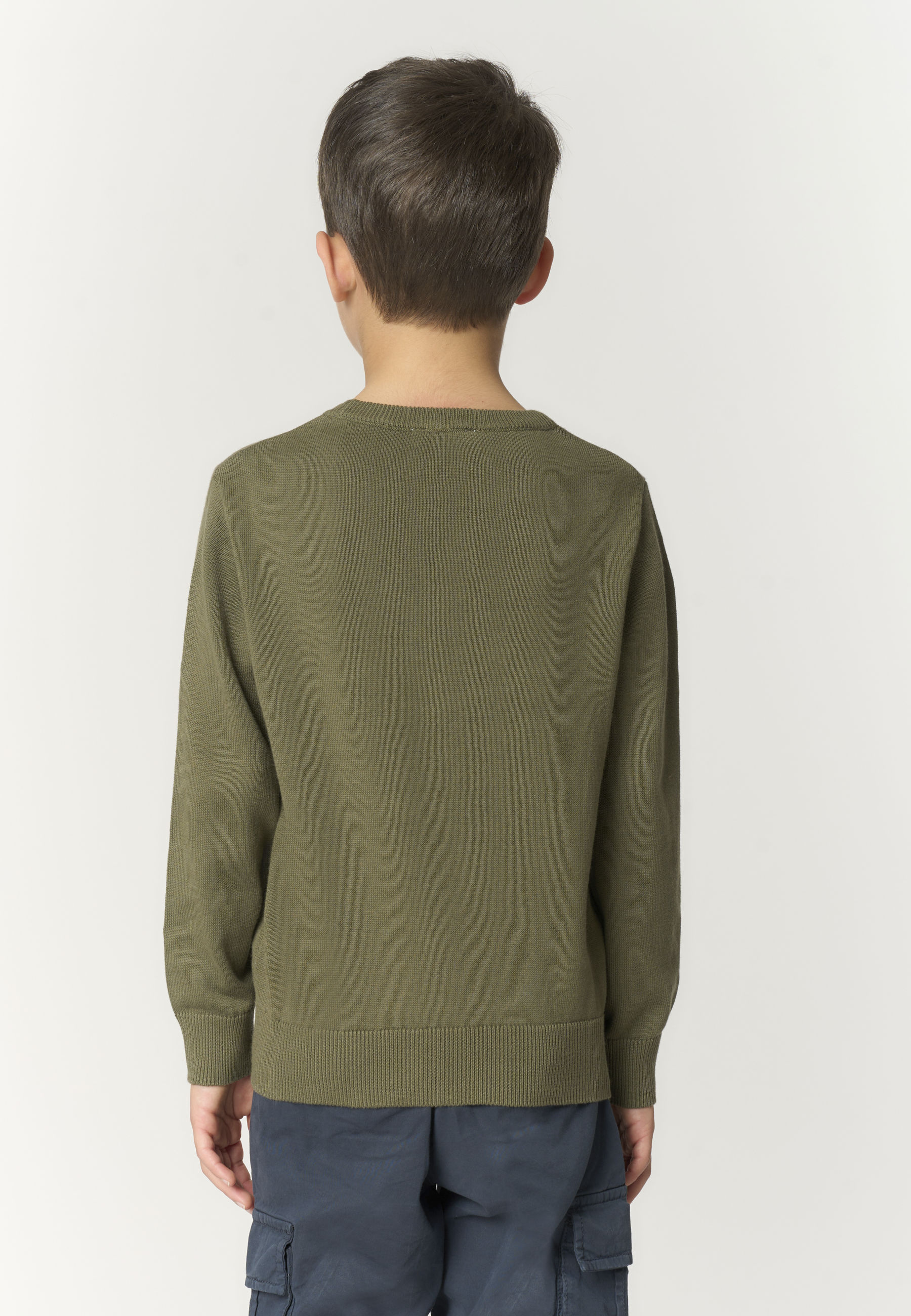 Maglia girocollo da bambino in cotone
