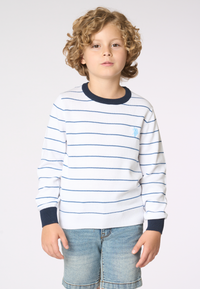 Maglia girocollo a righe da bambino
