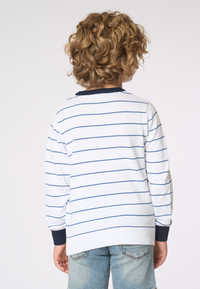 Maglia girocollo a righe da bambino