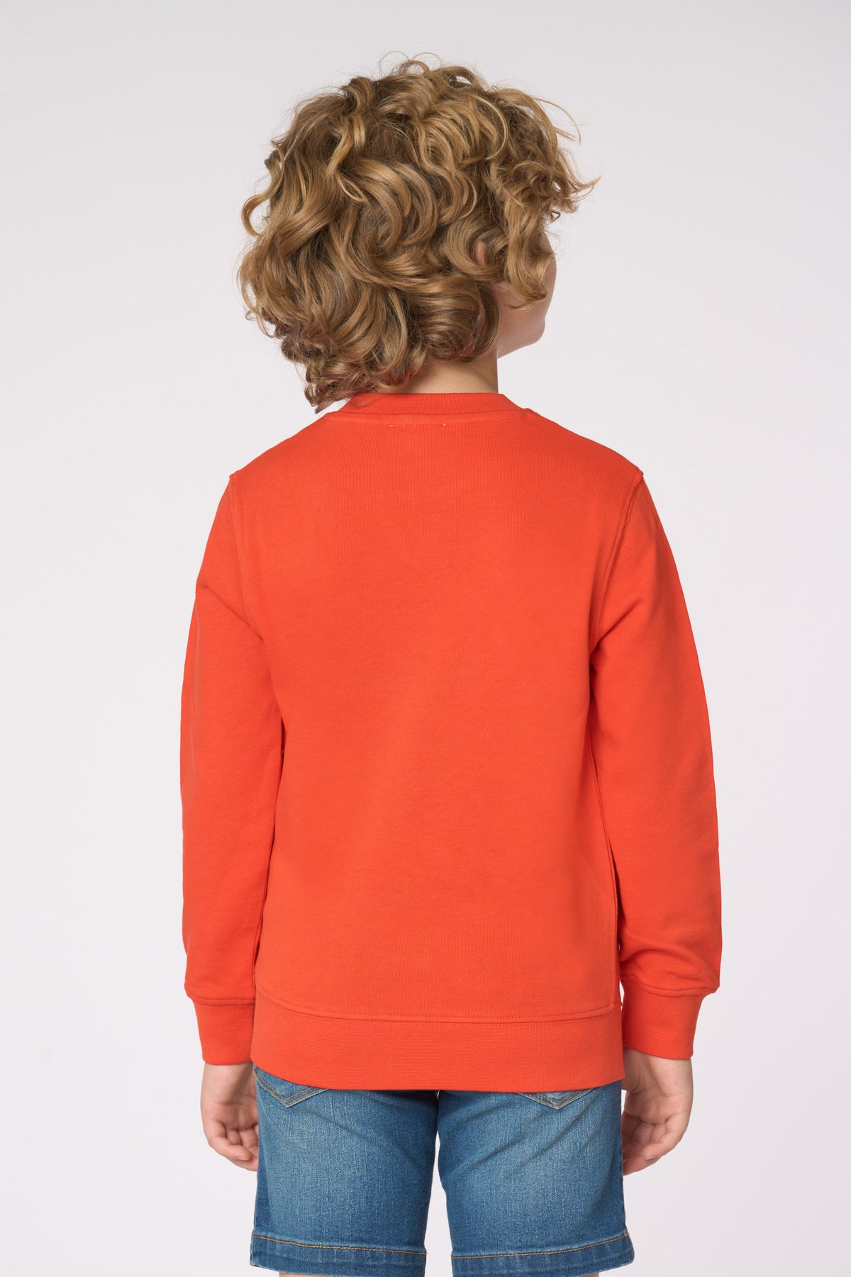 Felpa girocollo da bambino in cotone con logo