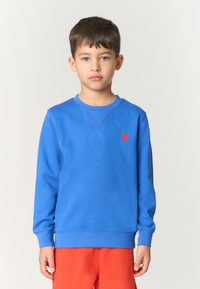 Felpa girocollo da bambino in cotone con logo