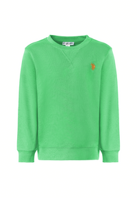 Felpa girocollo da bambino in cotone con logo