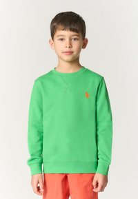 Felpa girocollo da bambino in cotone con logo