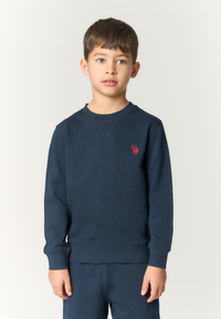 Felpa girocollo da bambino in cotone con logo