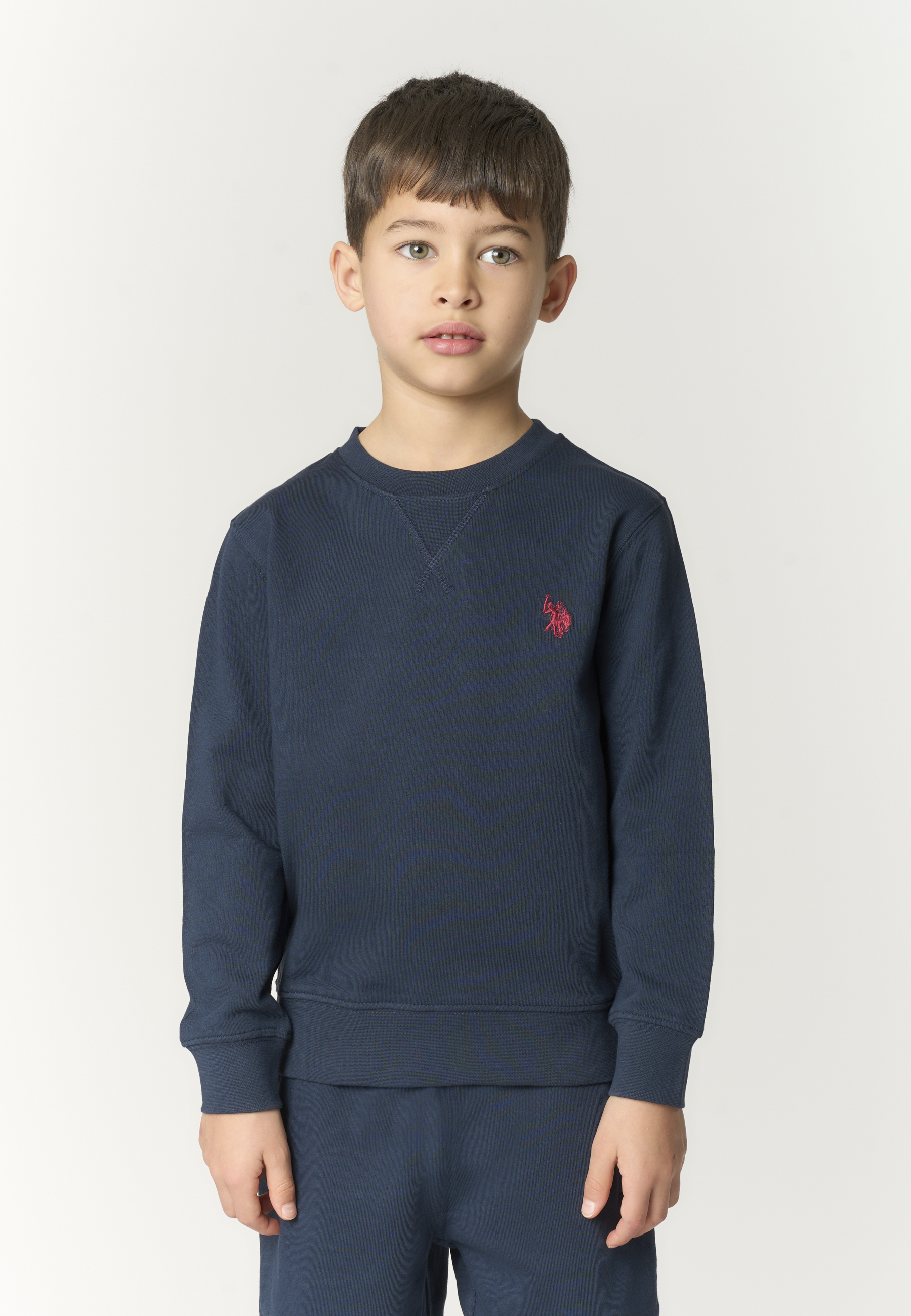 Felpa girocollo da bambino in cotone con logo