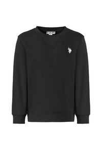 Felpa girocollo da bambino in cotone con logo