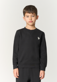 Felpa girocollo da bambino in cotone con logo