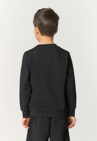 Felpa girocollo da bambino in cotone con logo
