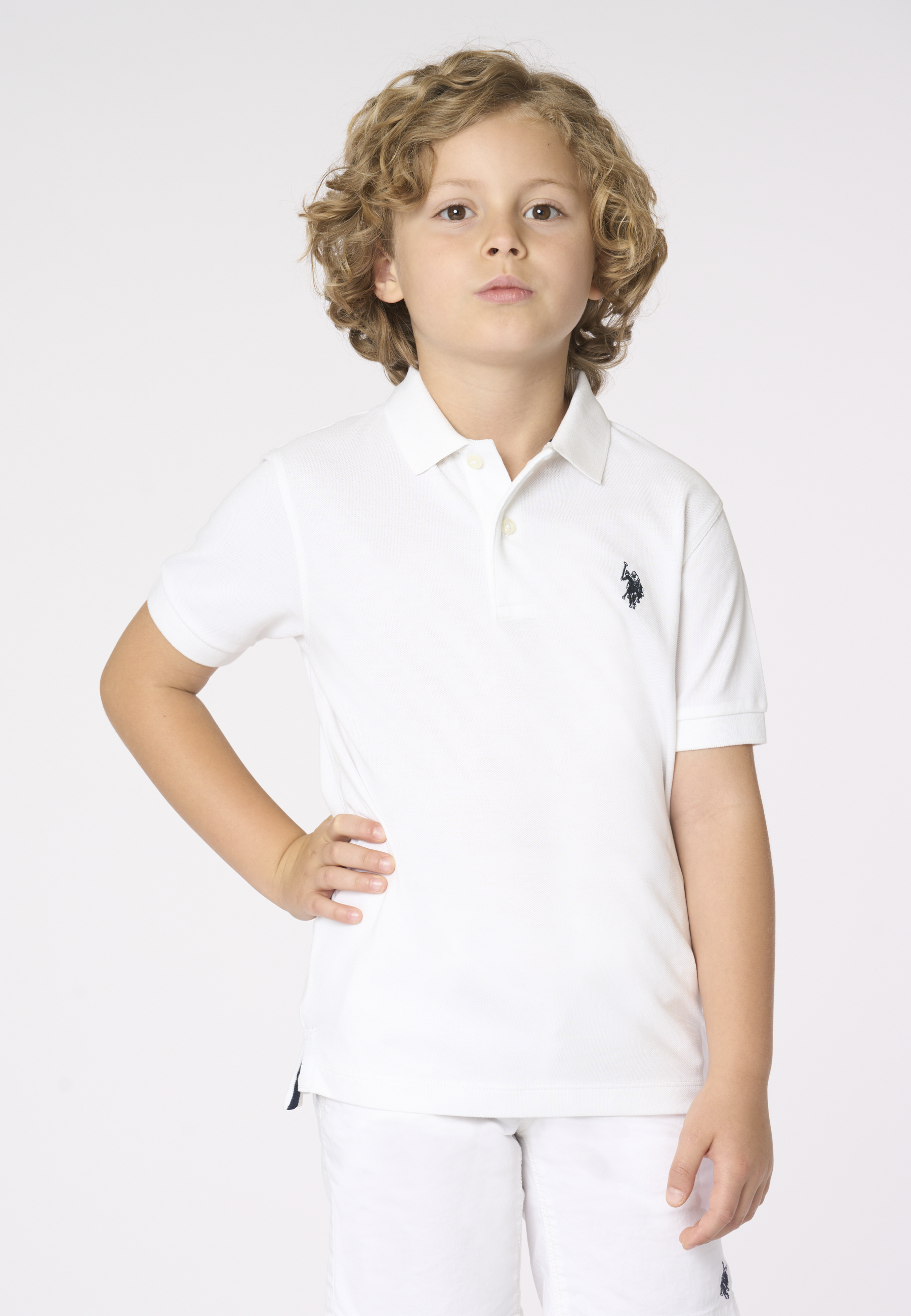 Polo shirt da bambino con logo in cotone piquet