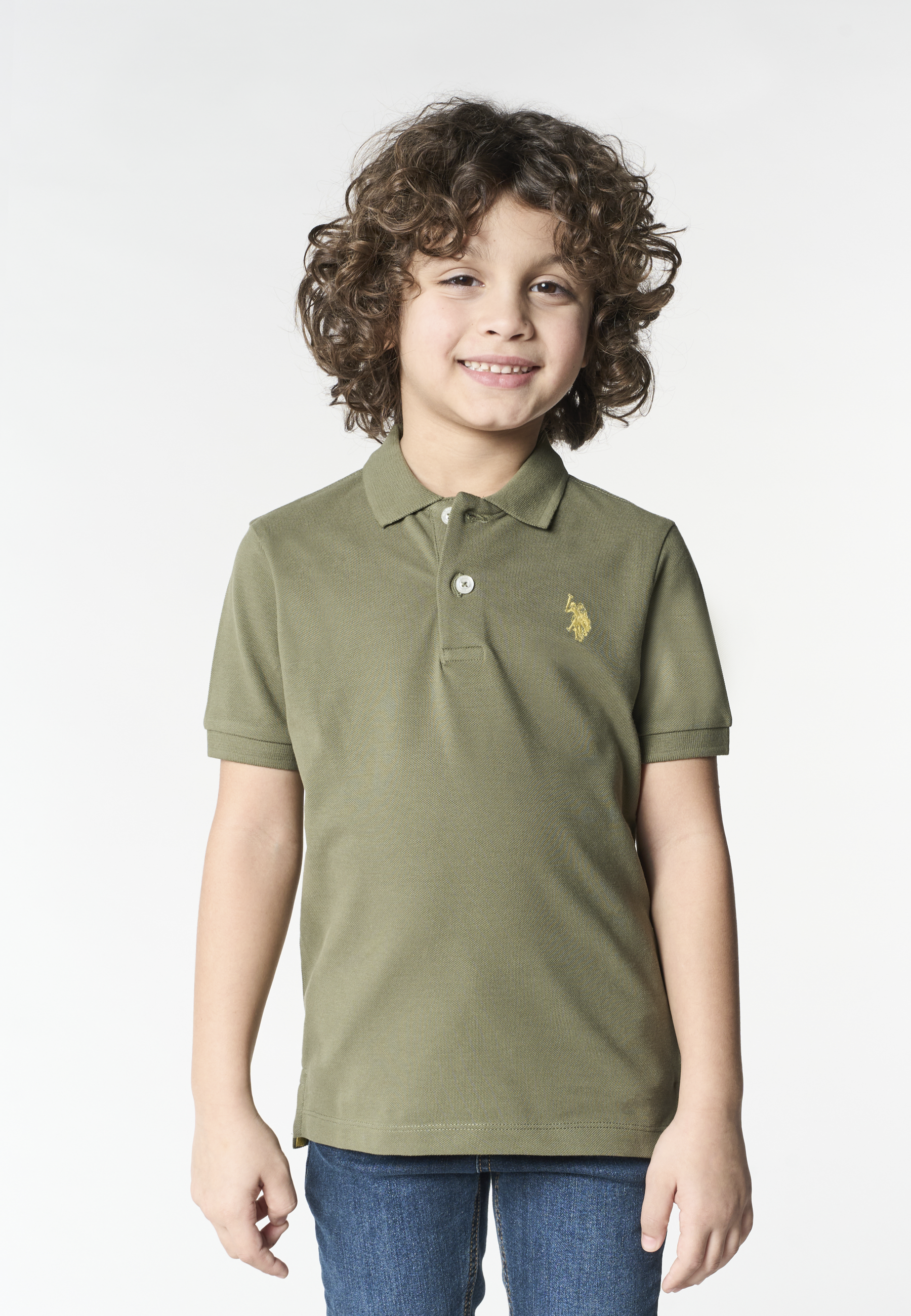 Polo shirt da bambino con logo in cotone piquet