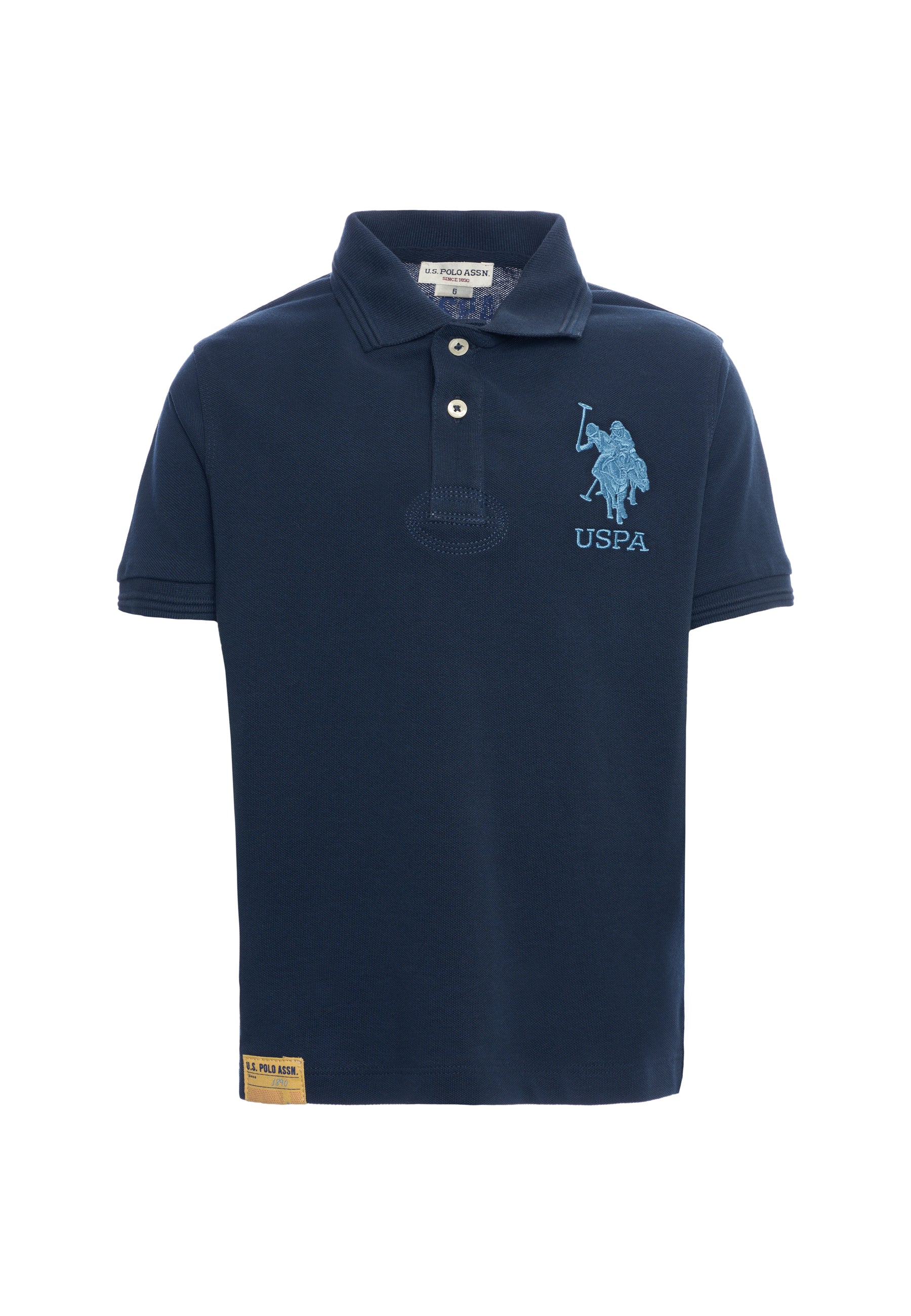 Polo shirt da bambino in cotone con logo maxi ricamato