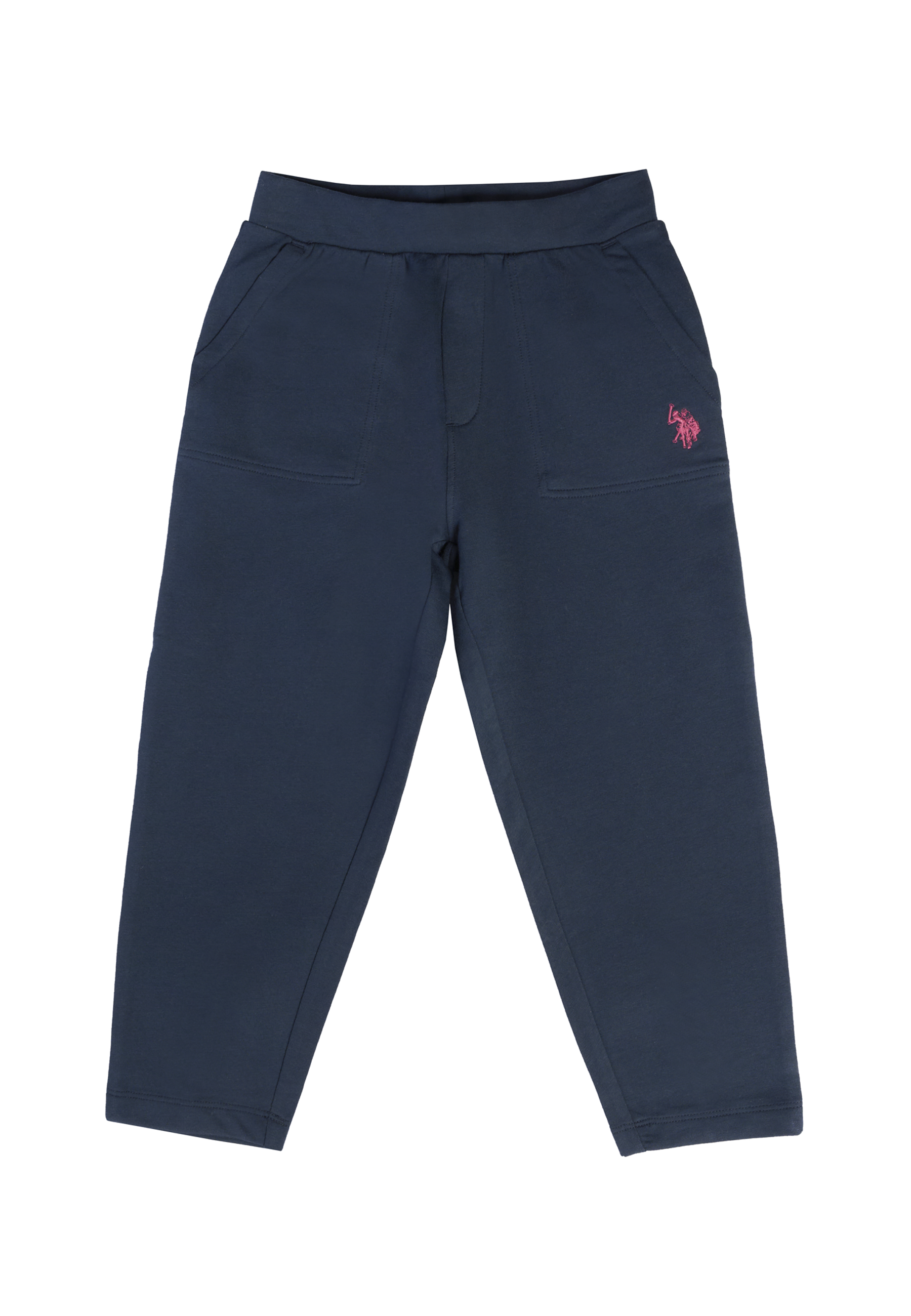 Pantalone sportivo da bambina in cotone stretch con vita elasticizzata