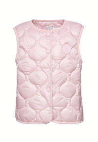 Gilet da bambina in nylon riciclato con trapuntatura