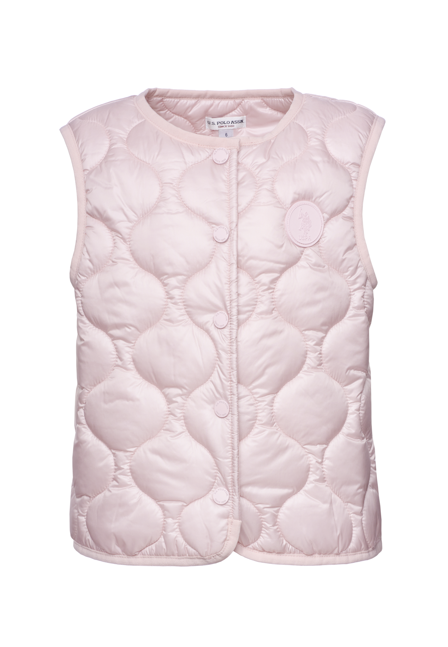 Gilet da bambina in nylon riciclato con trapuntatura