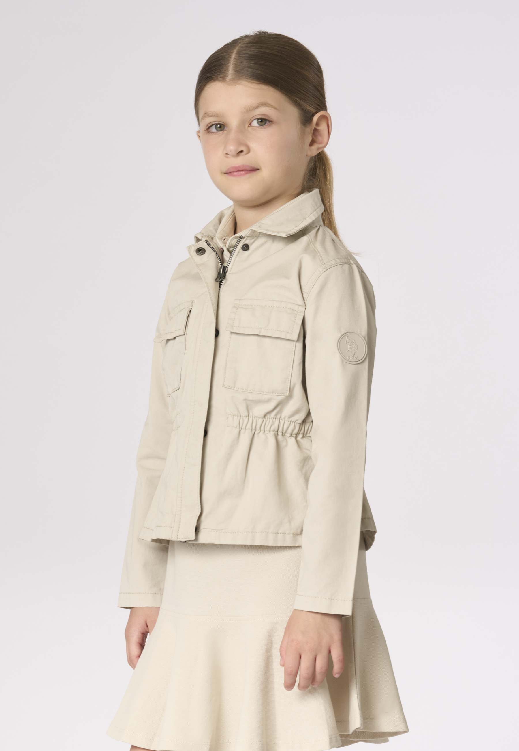 Giacca field da bambina in cotone gabardine