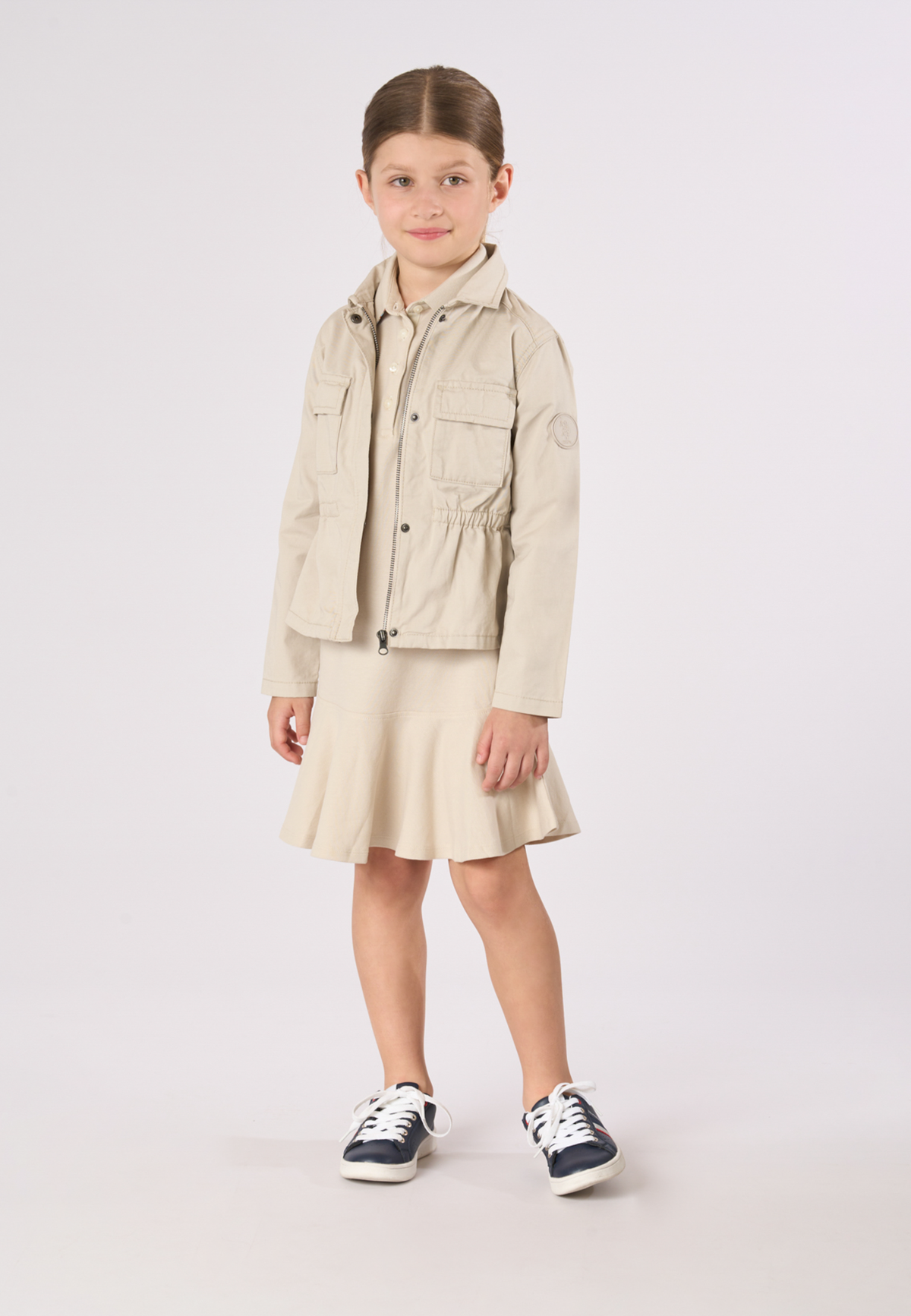 Giacca field da bambina in cotone gabardine