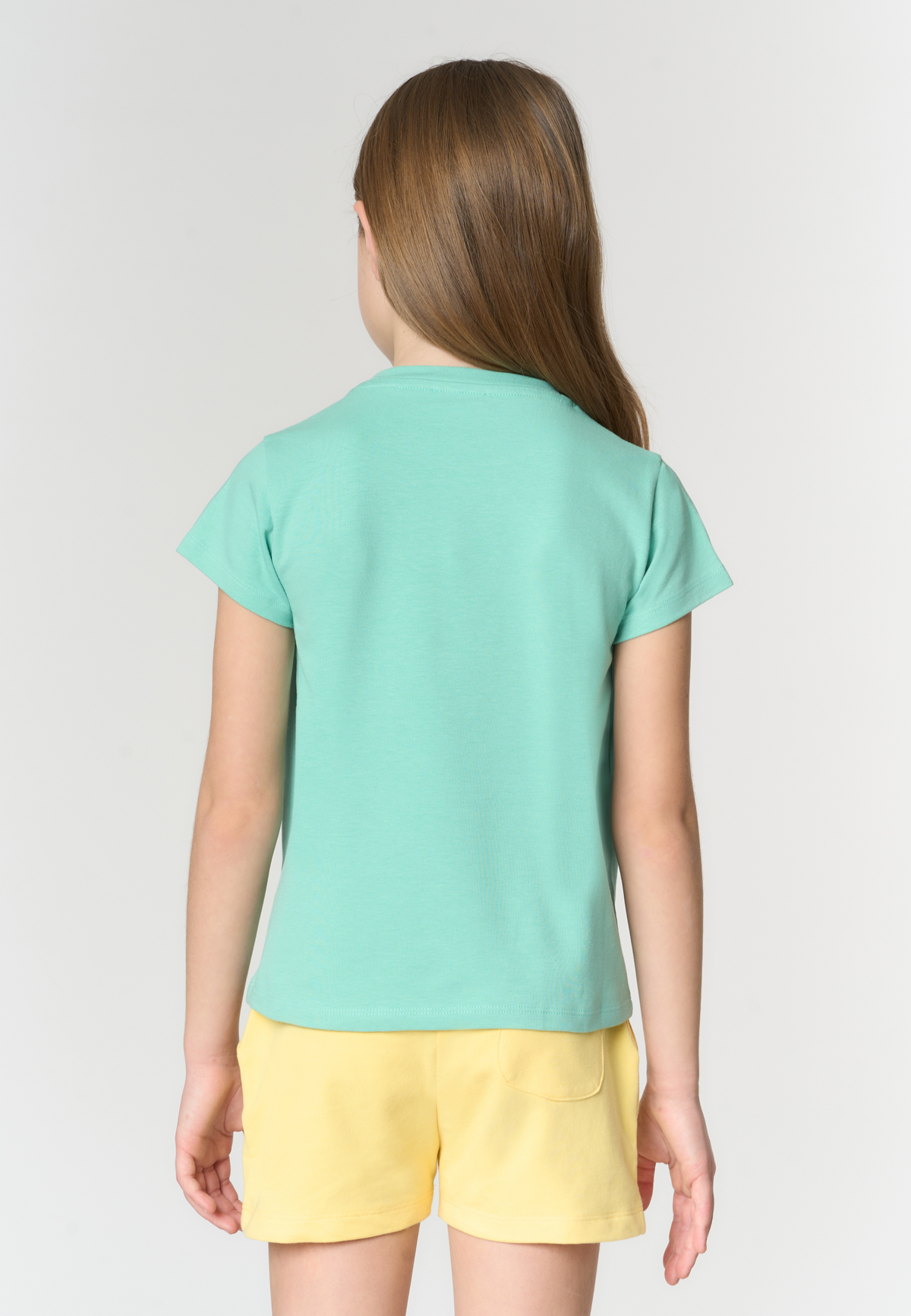 T-shirt a maniche corte da bambina con logo ricamato