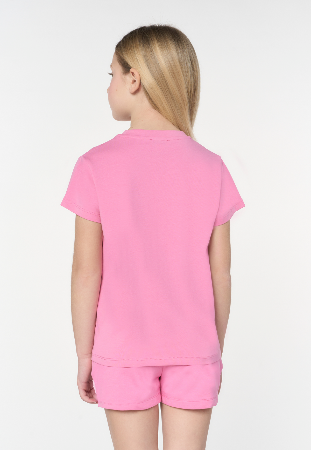 T-shirt a maniche corte da bambina con logo ricamato