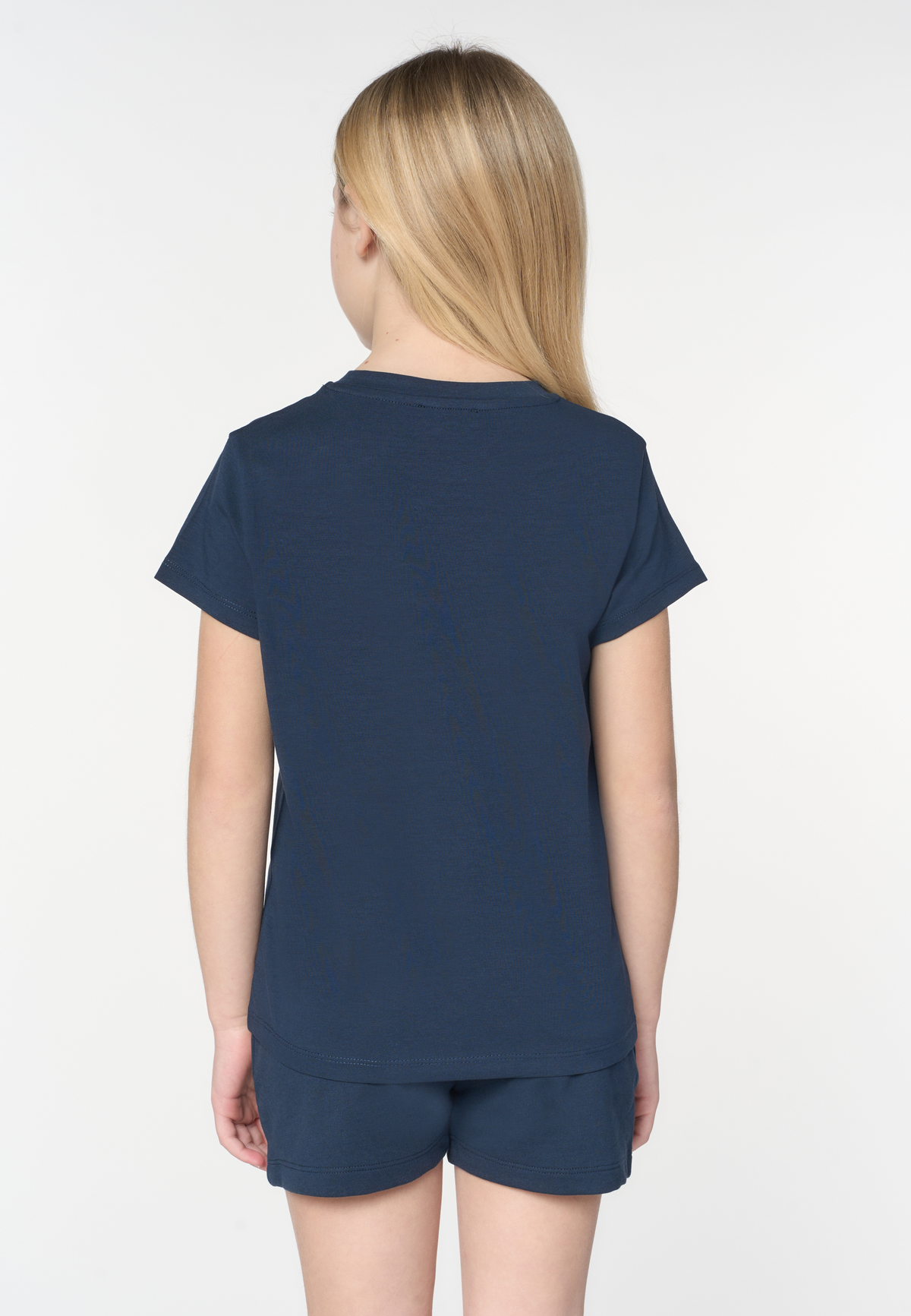 T-shirt a maniche corte da bambina con logo ricamato