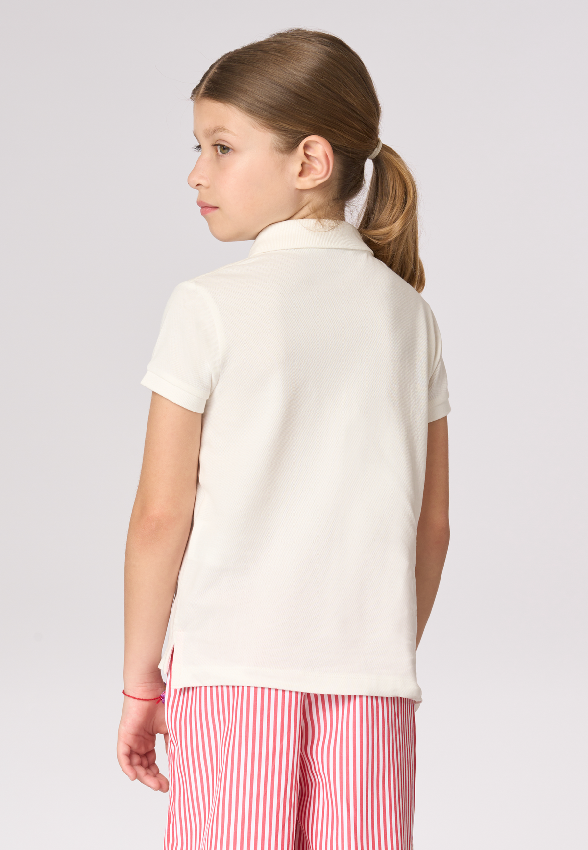 Polo shirt da bambina in cotone micropiquet