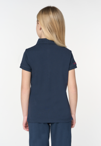 Polo shirt da bambina in cotone micropiquet