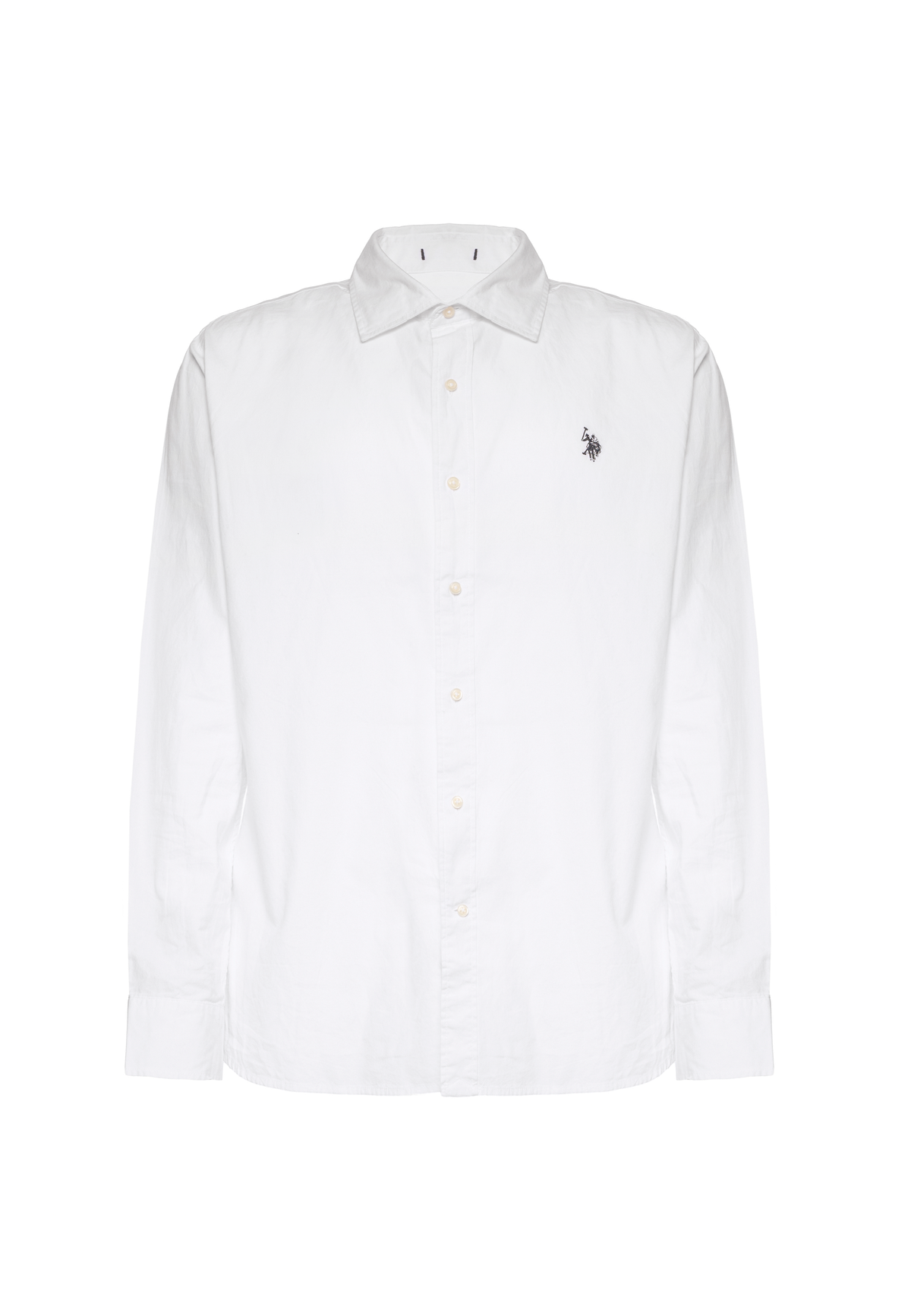 Camicia slim fit in cotone oxford con colletto classico