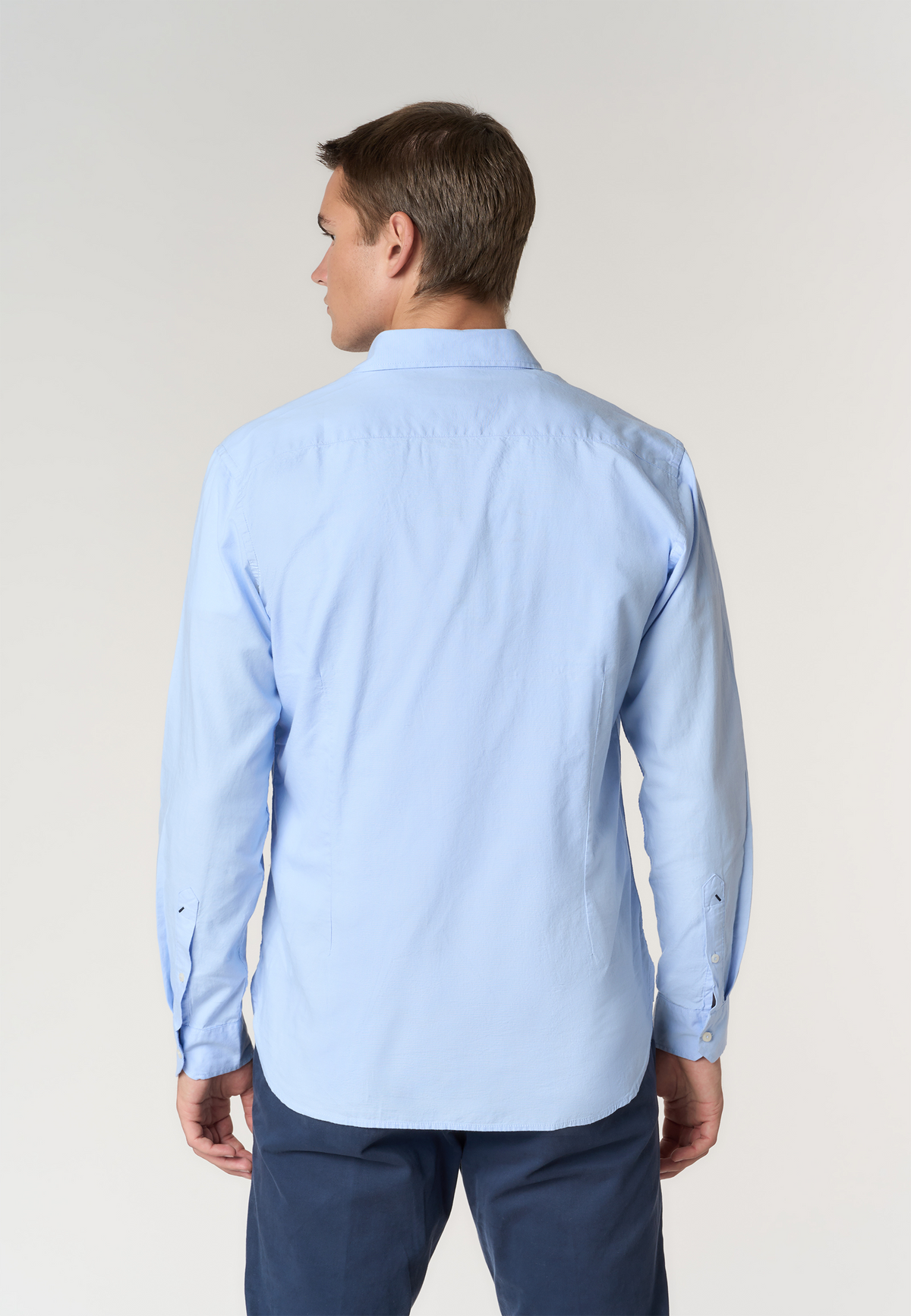 Camicia slim fit in cotone oxford con colletto classico