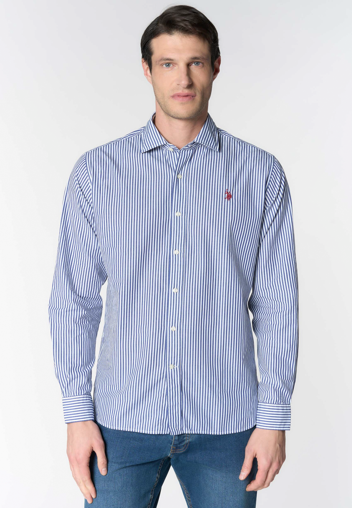 Camicia regular fit in cotone Oxford