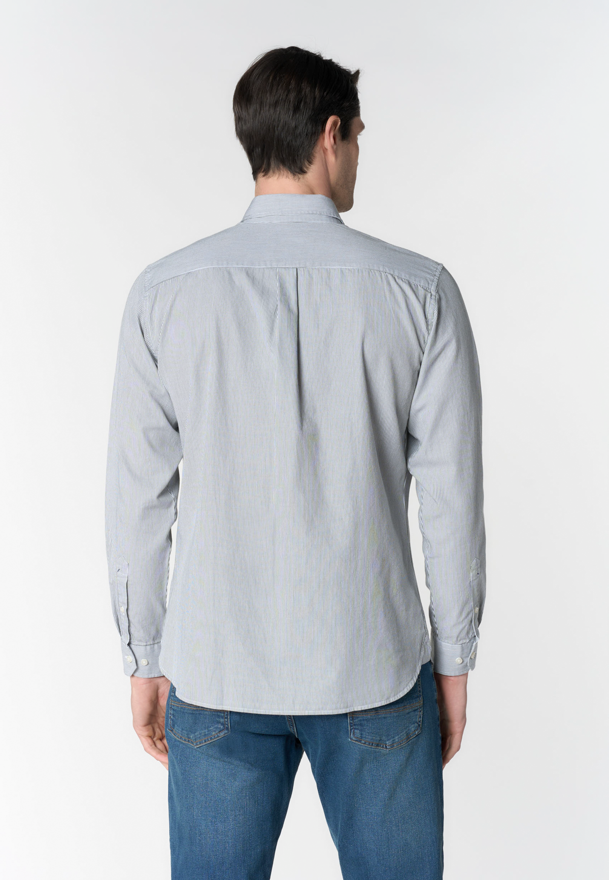 Camicia in flanella di cotone con colletto button-down