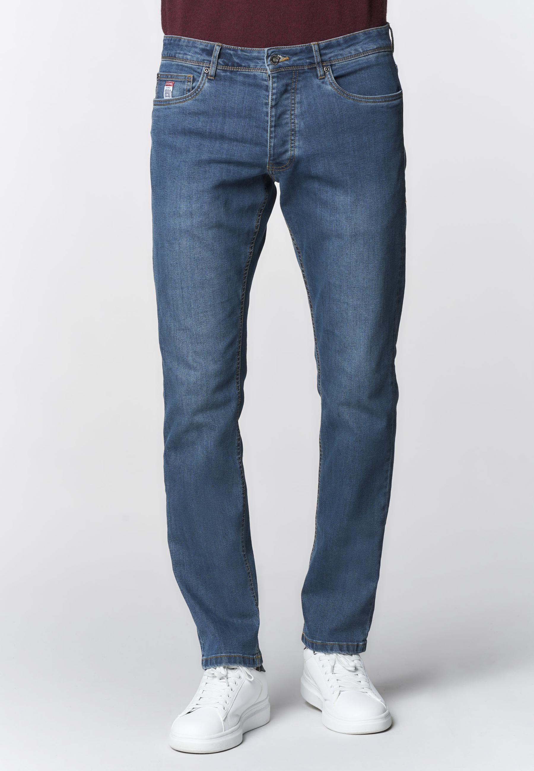 Pantalone denim regular fit da uomo