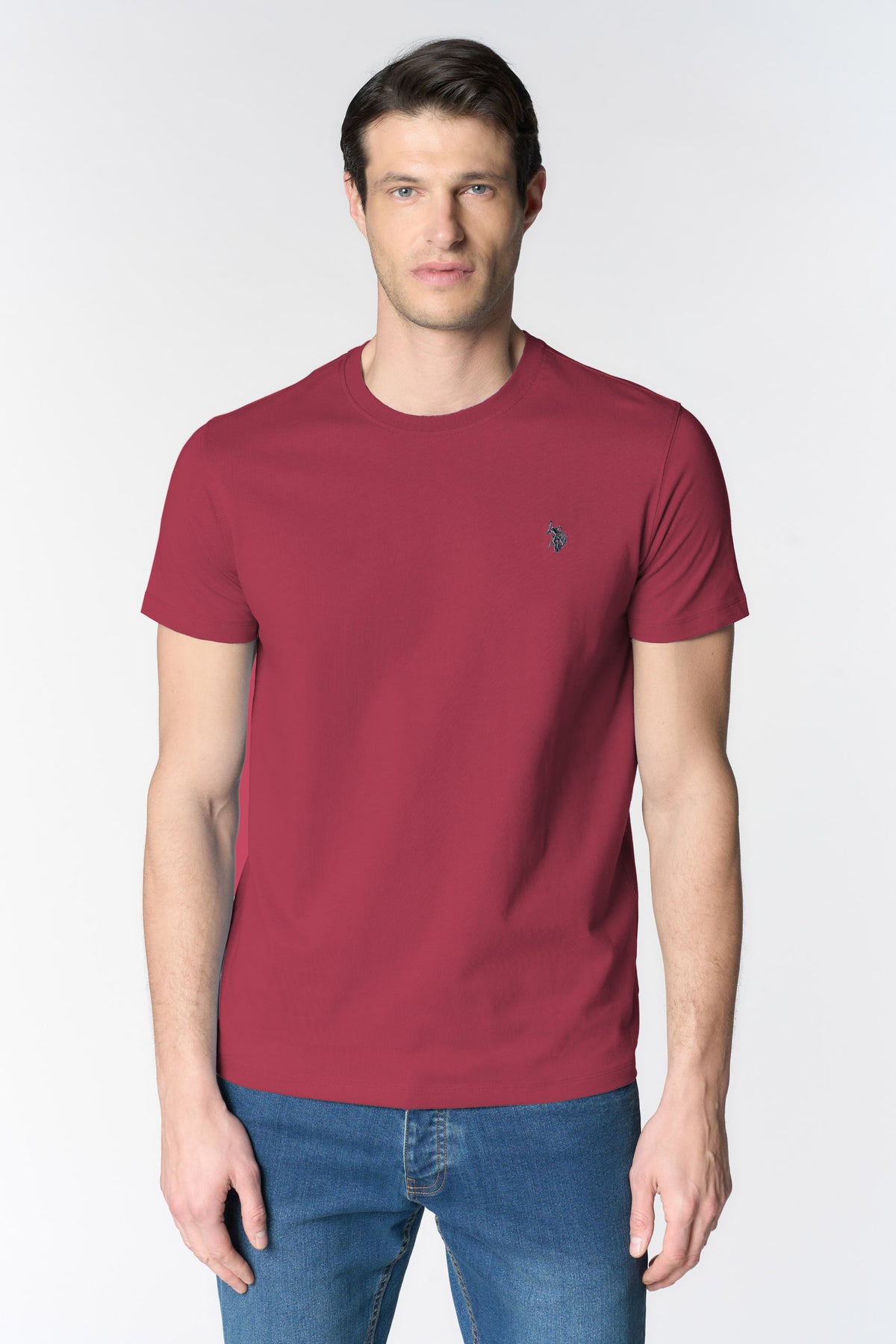 T-shirt girocollo in cotone heavy jersey