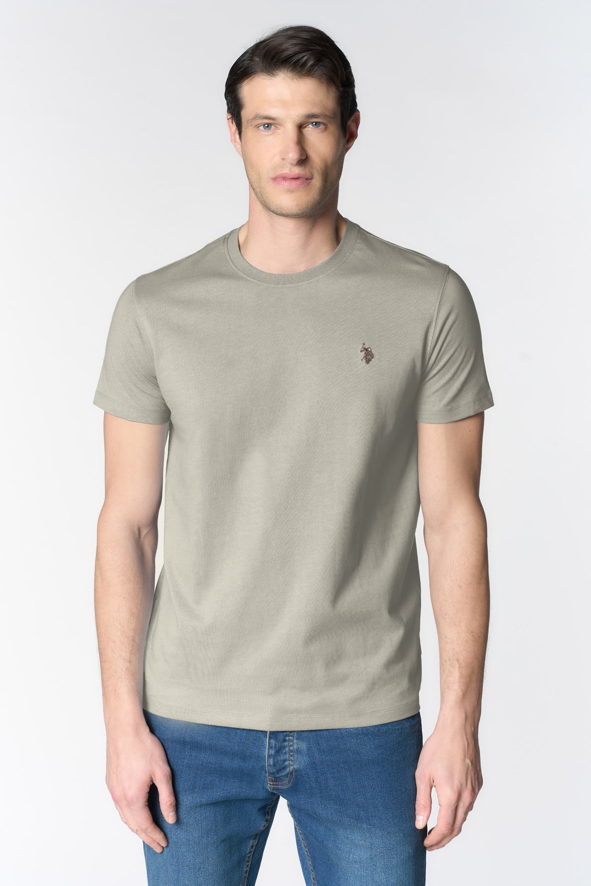 T-shirt girocollo in cotone heavy jersey