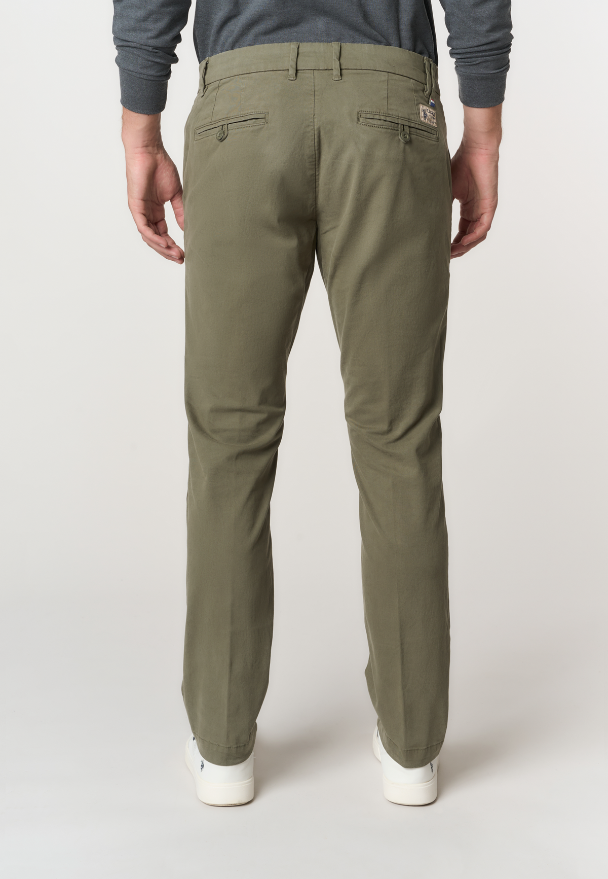 Pantaloni chino da uomo in cotone gabardine