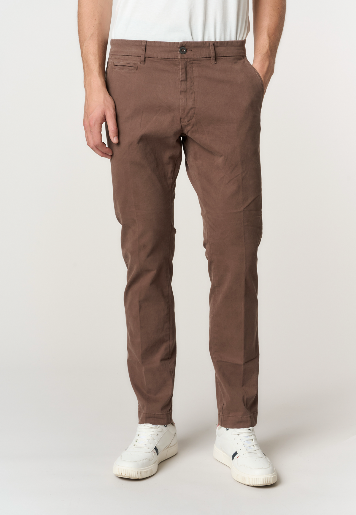 Pantaloni chino da uomo in cotone gabardine