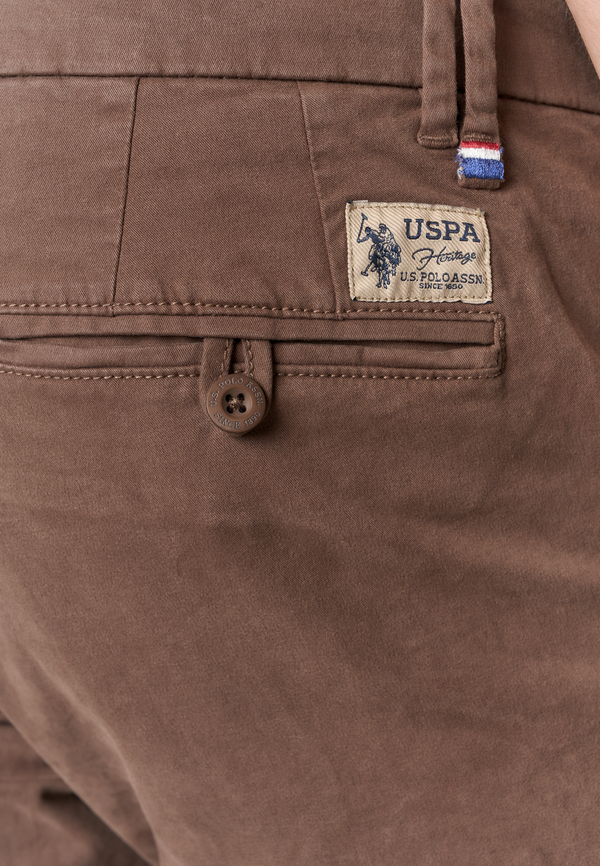 Pantaloni chino da uomo in cotone gabardine