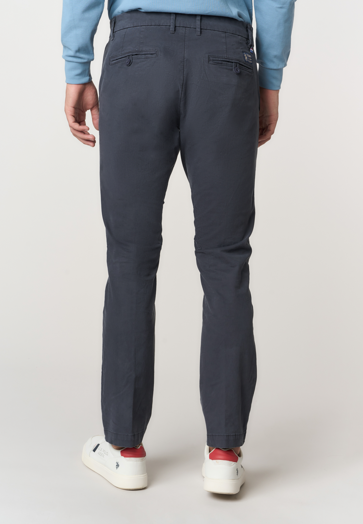 Pantaloni chino da uomo in cotone gabardine