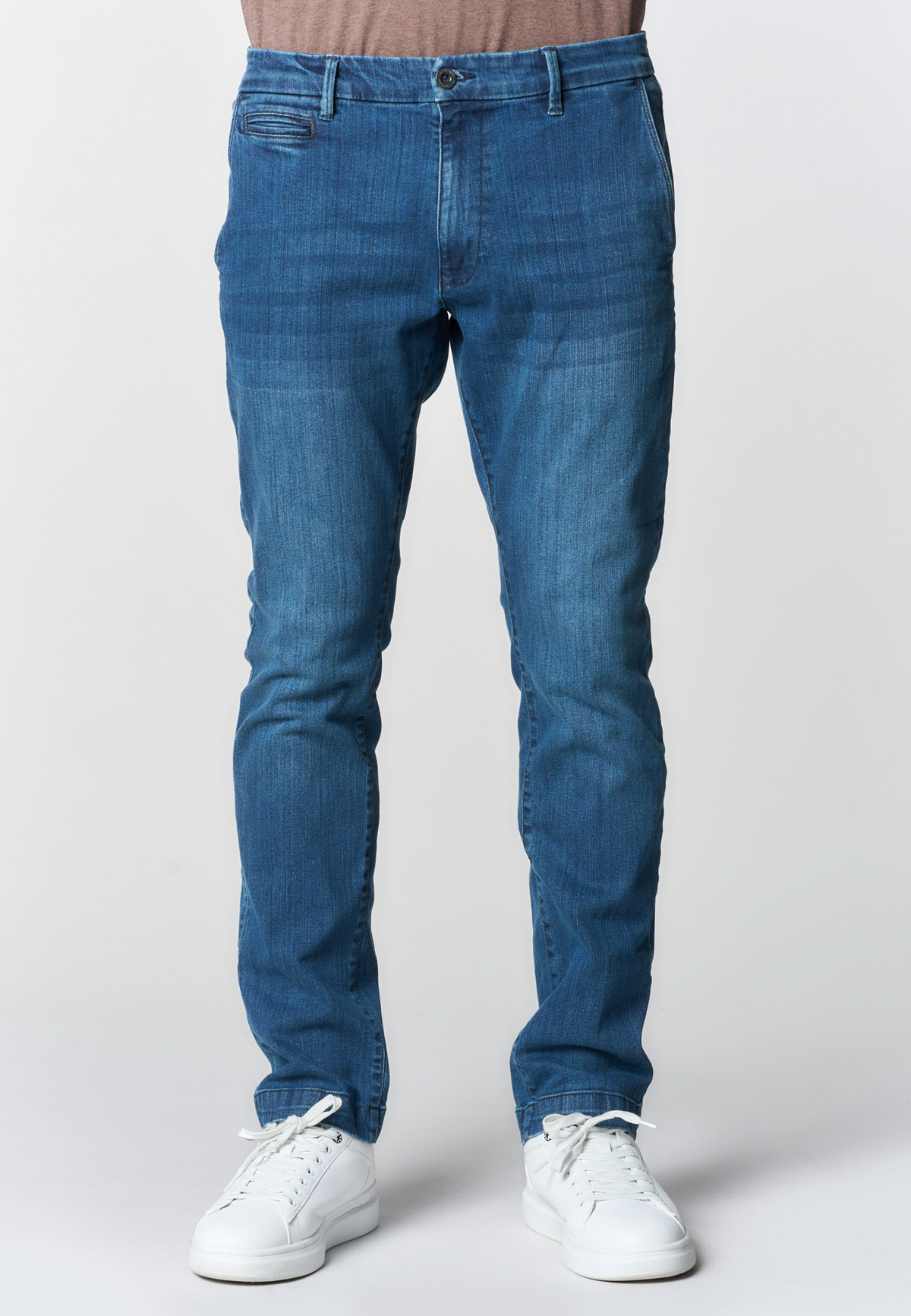 Pantalone denim in cotne stretch linea chino