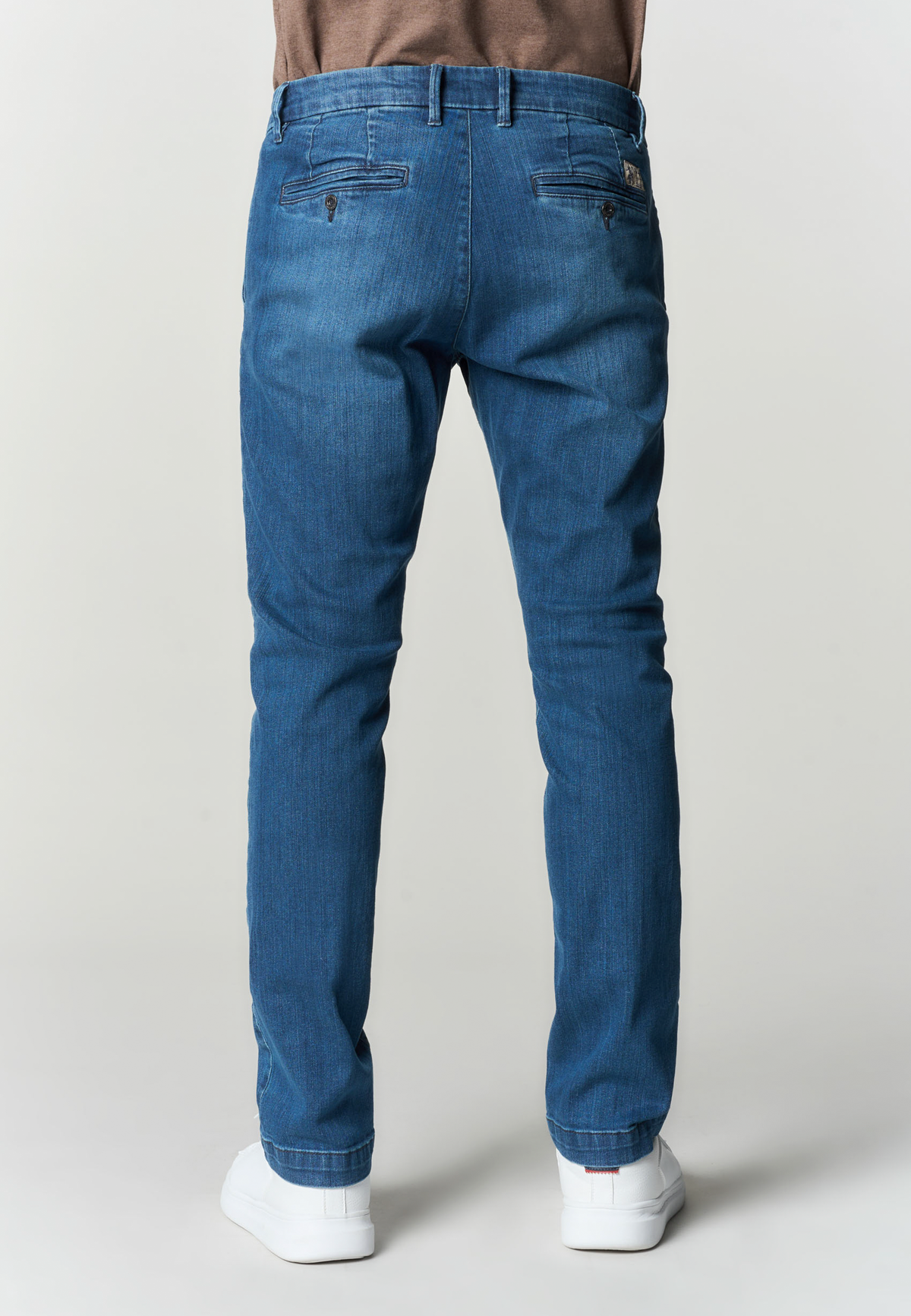 Pantalone denim in cotne stretch linea chino