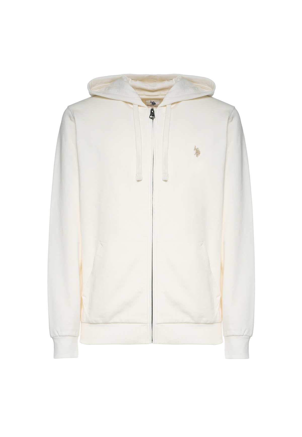 Felpa full zip con cappuccio in cotone