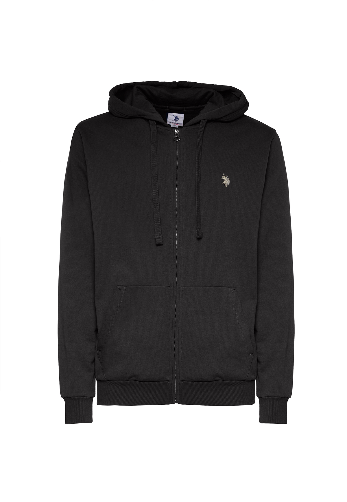 Felpa full zip con cappuccio in cotone