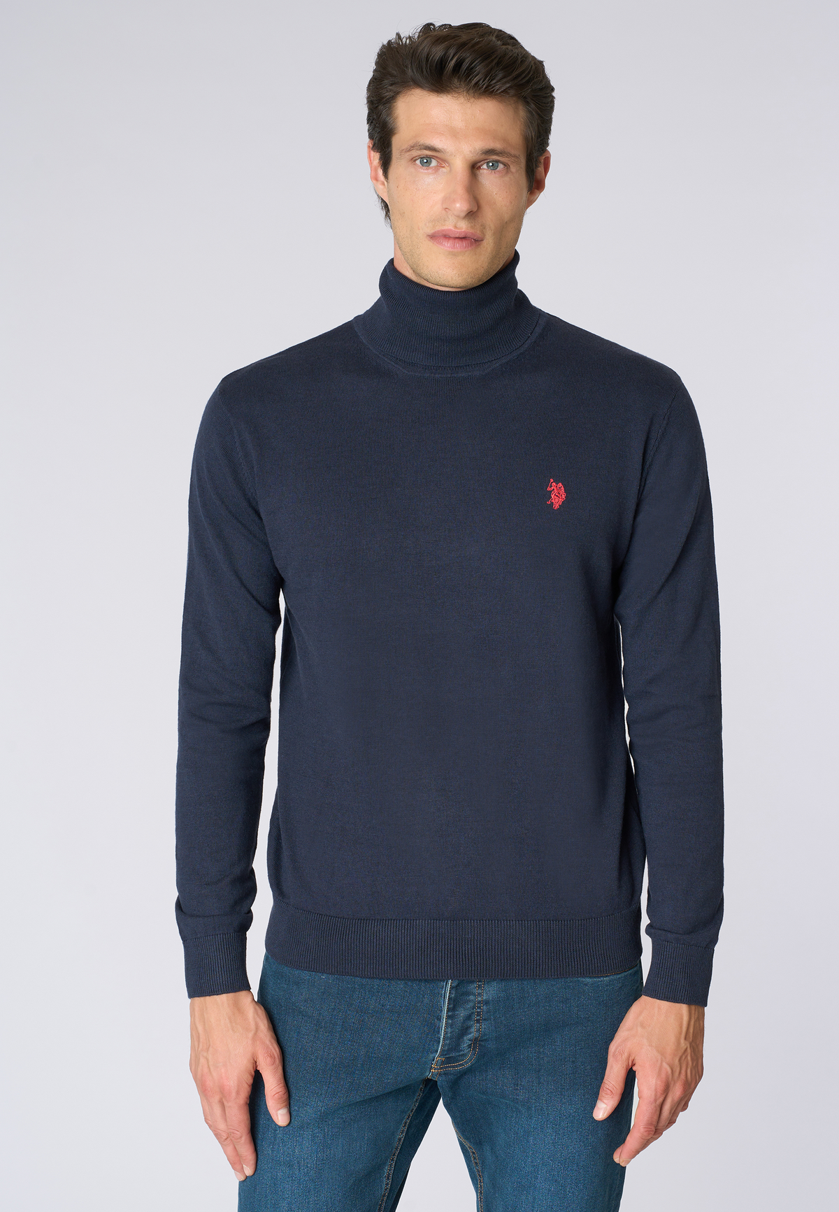 Maglia dolcevita in cotone e cashmere