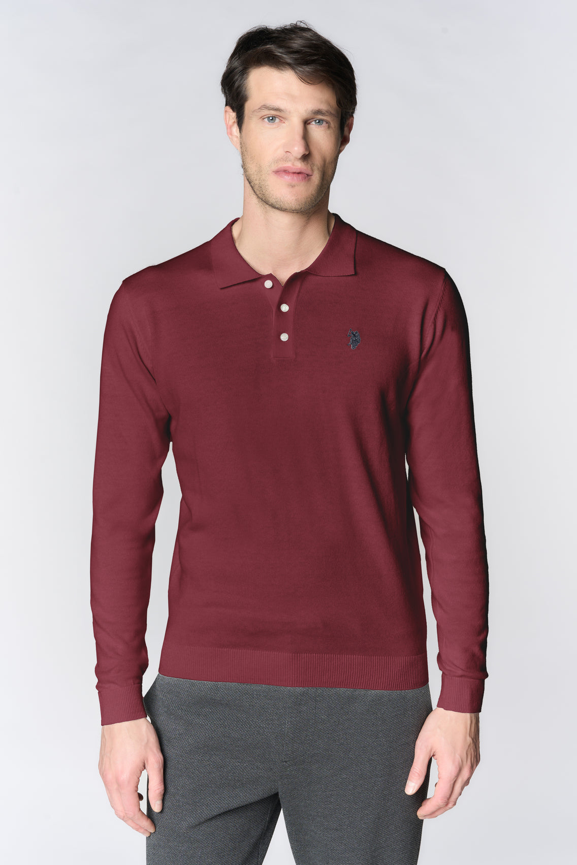 Polo shirt in cotone e cashmere