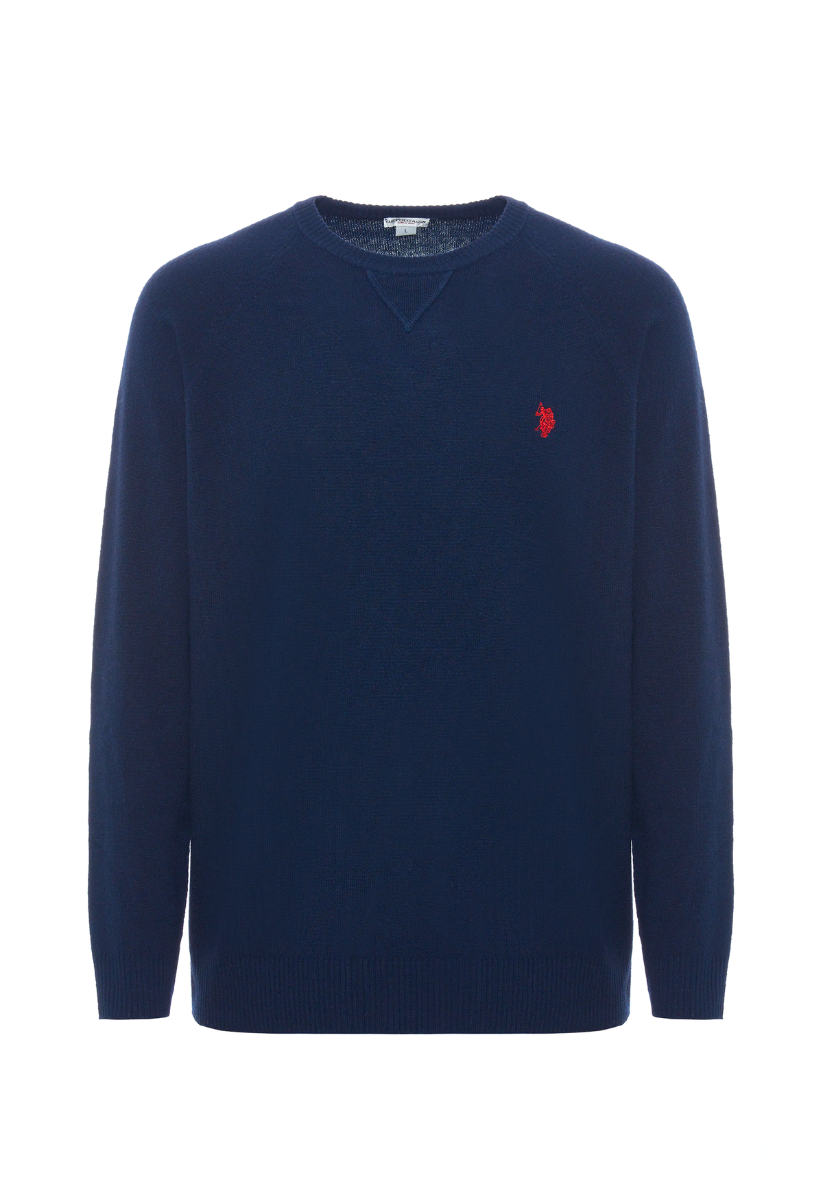 Maglia girocollo da uomo misto lana overdyed