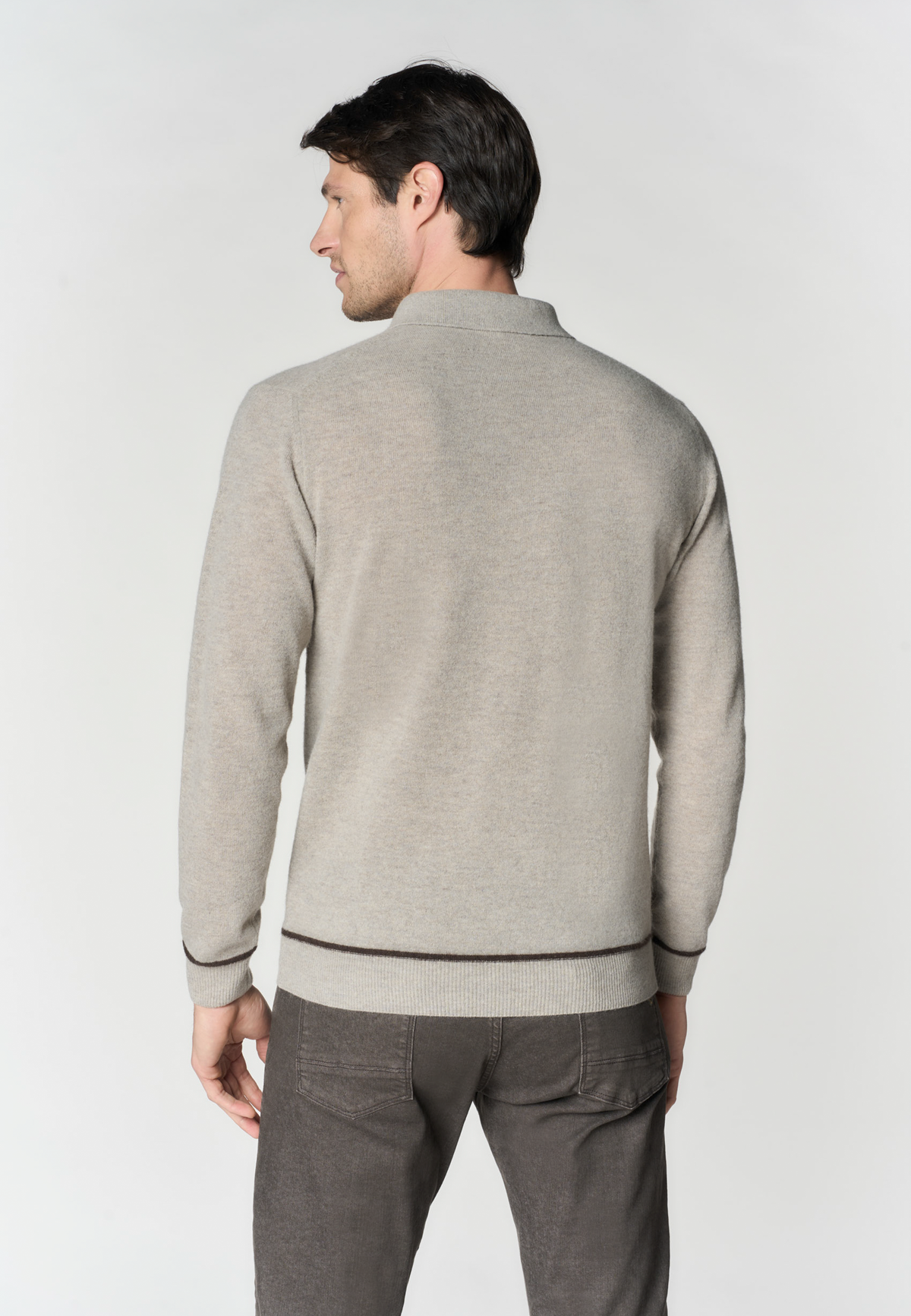 Polo shirt in maglia di lana merino riciclata