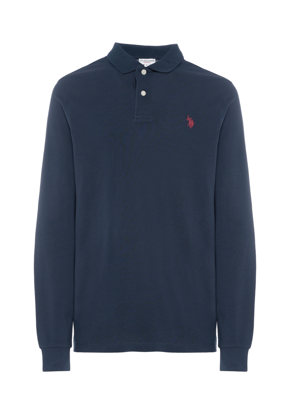 Polo shirt a maniche lunghe in cotone piquet